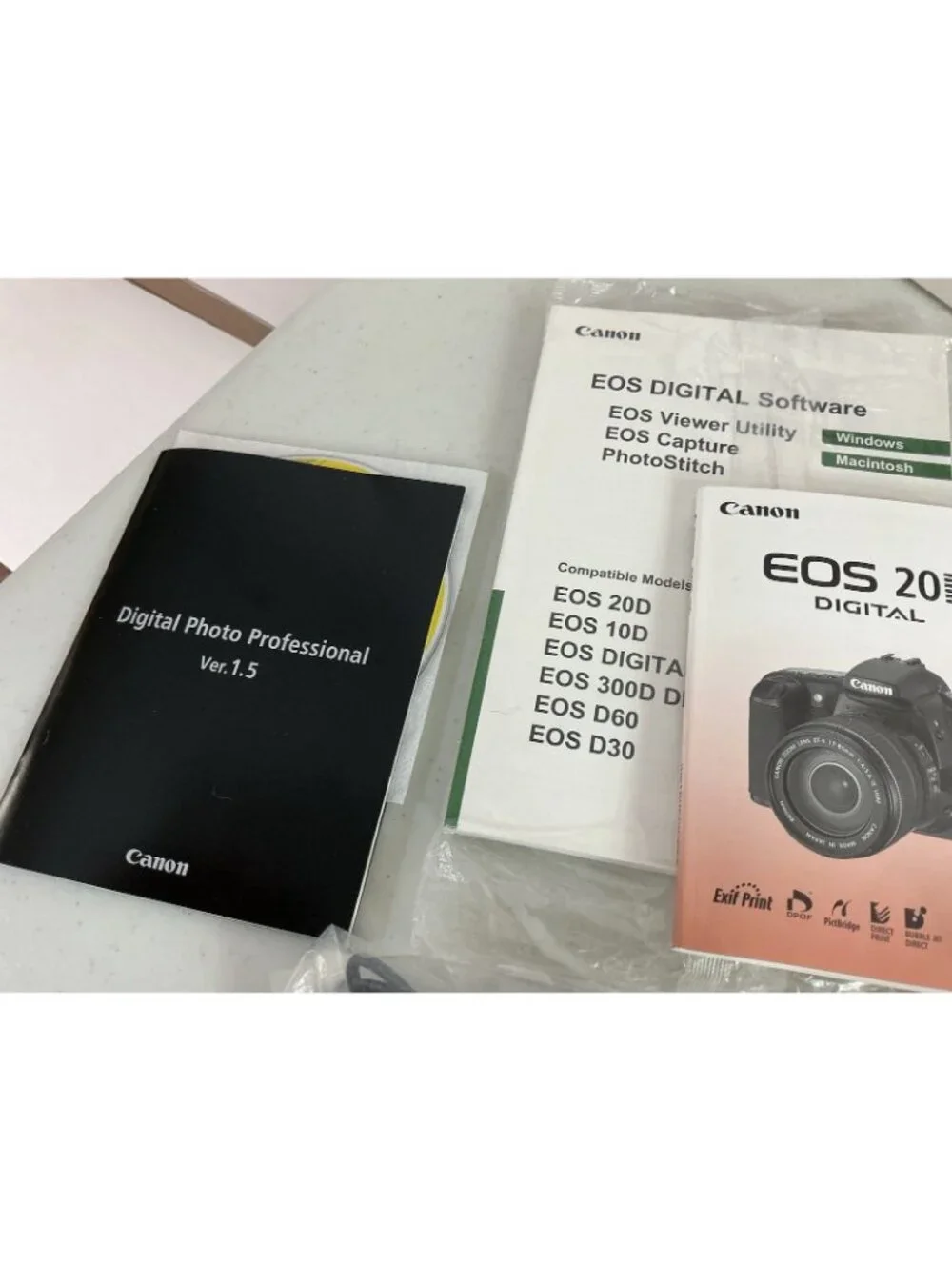 Canon EOS 20D Digital Box Booklet & Box Only New