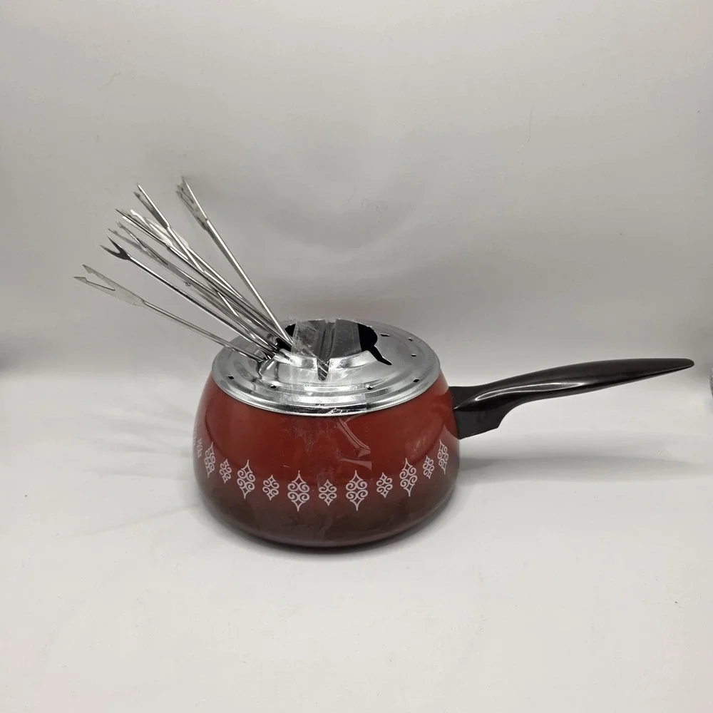 Vintage Oster Holiday Cheese Fondue Set  - Culinary‎ Dessert Cook Book