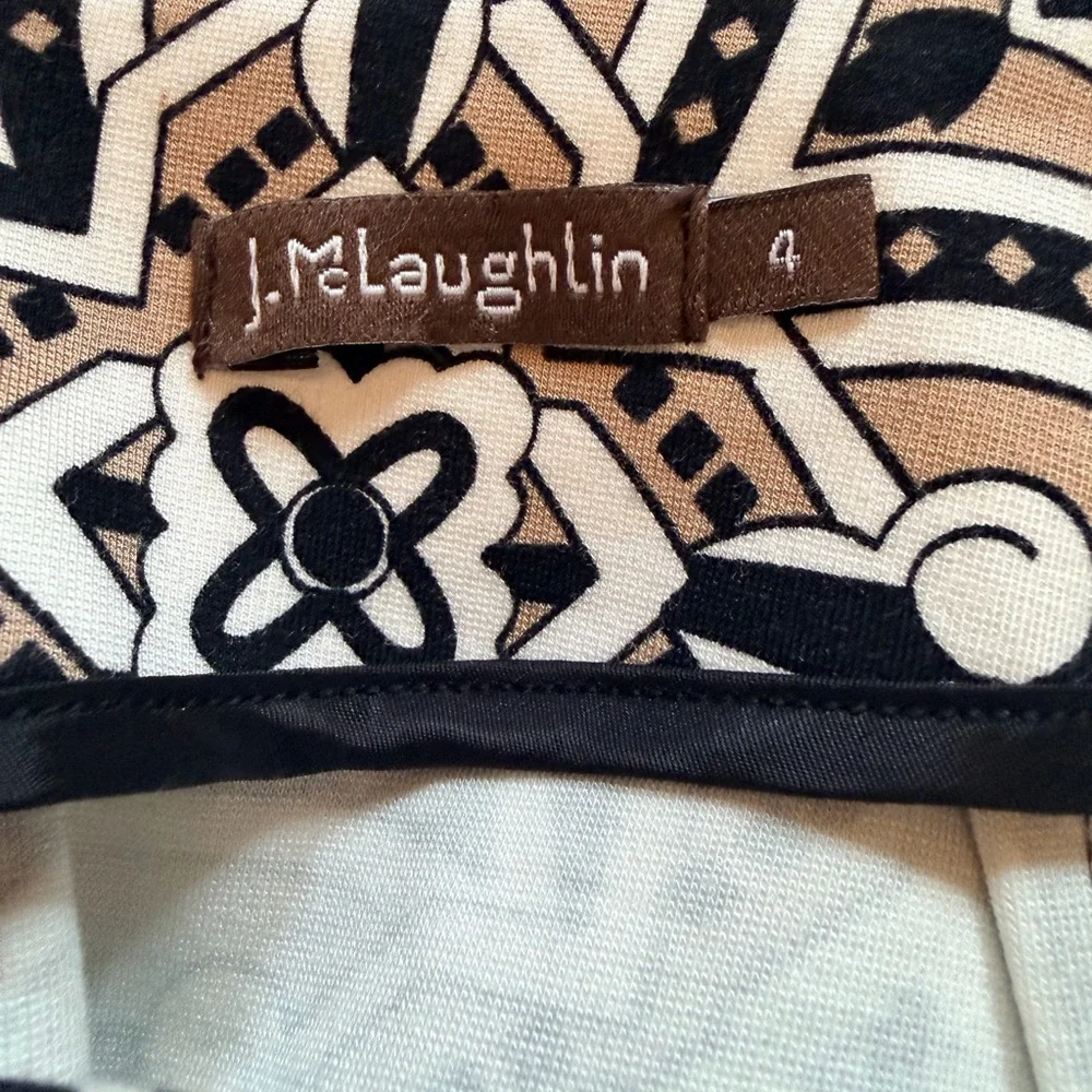 J. McLaughlin Geometric Print Stretch Pencil Skirt | Size 4|NWOT‎