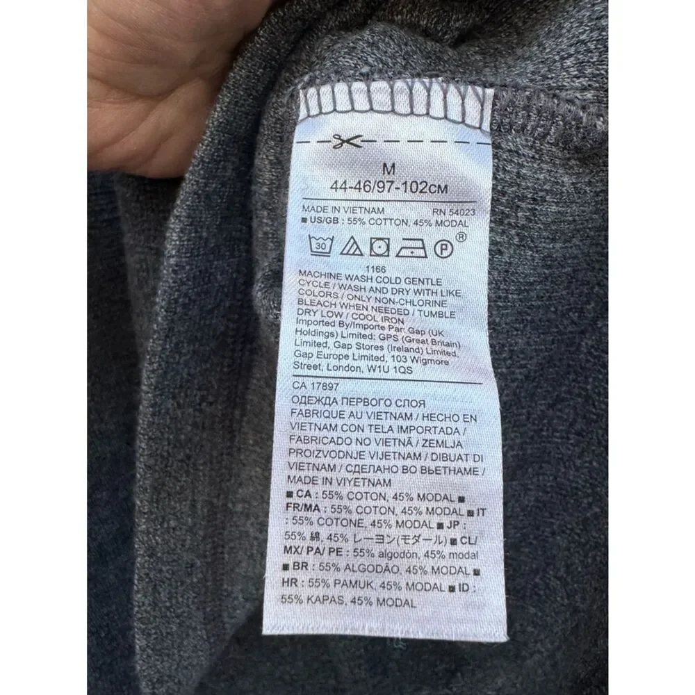 Banana Republic Men's Double Knit Henley Cotton Modal Longsleeve Shirt - Medium