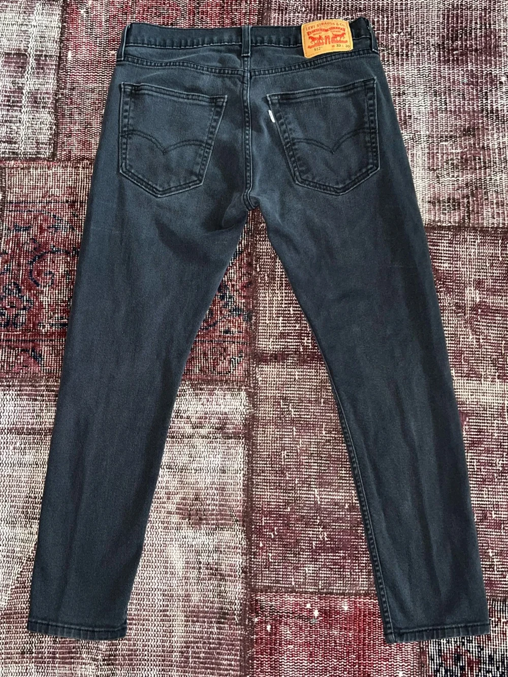 ❤️Levi's 512 Black Faded Denim Jeans Size 32