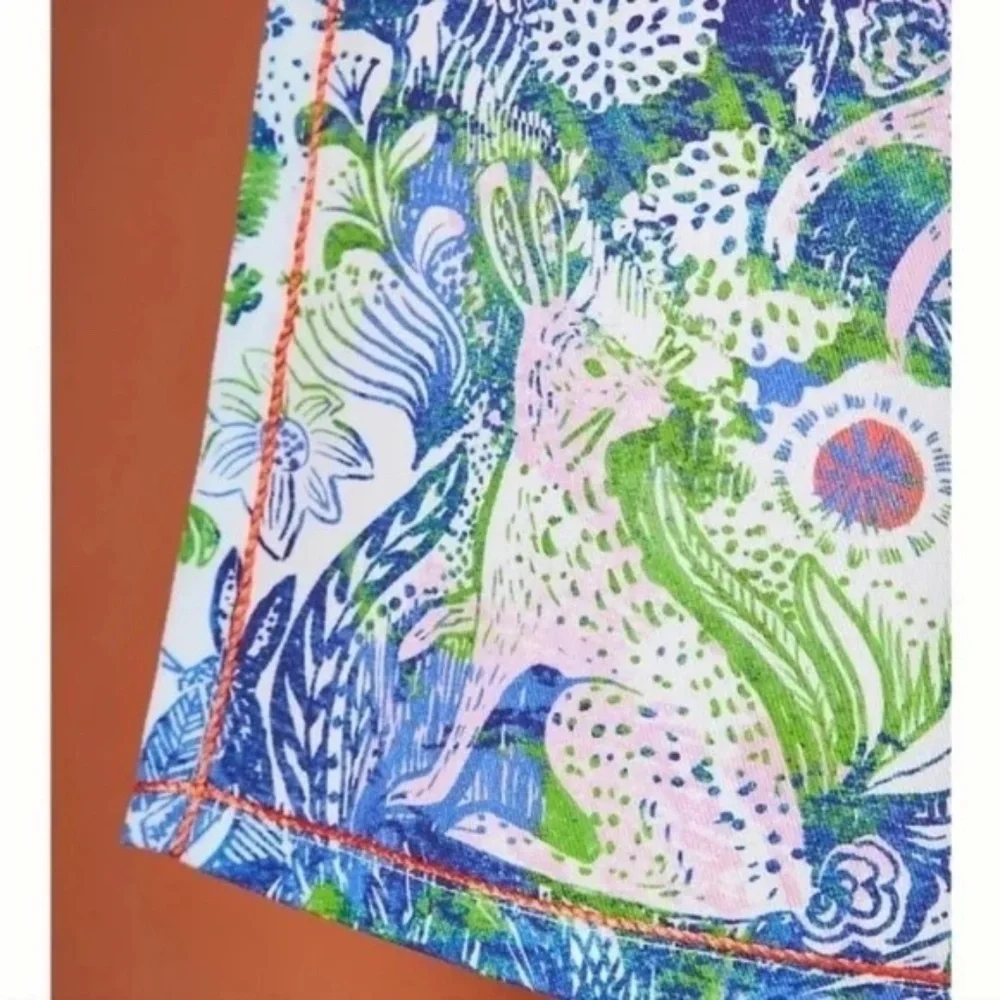 NWT Easter Spring Anthropologie Bunny Tails Kitchen Dish Tea Towel