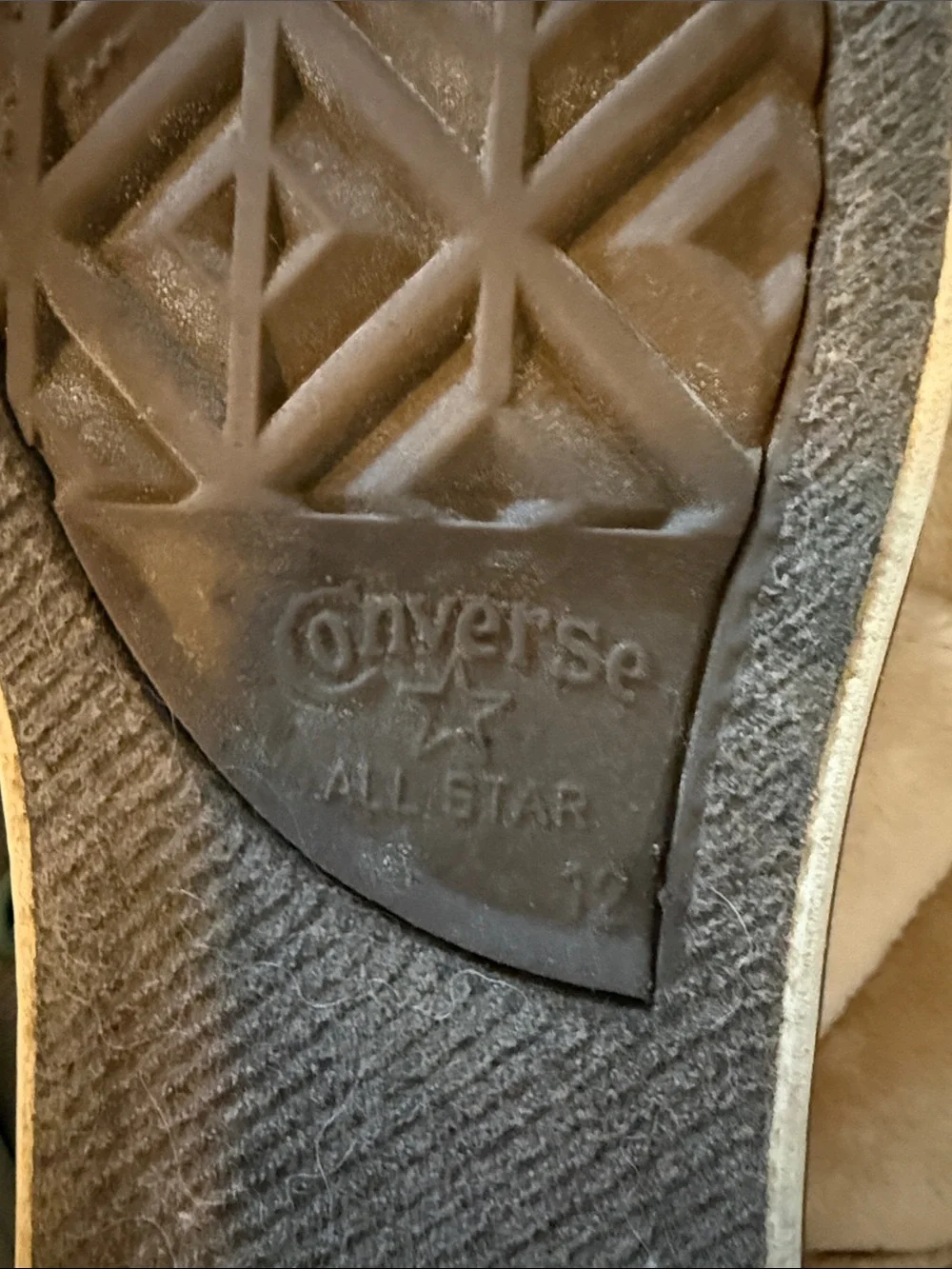 Converse rubber sole closure