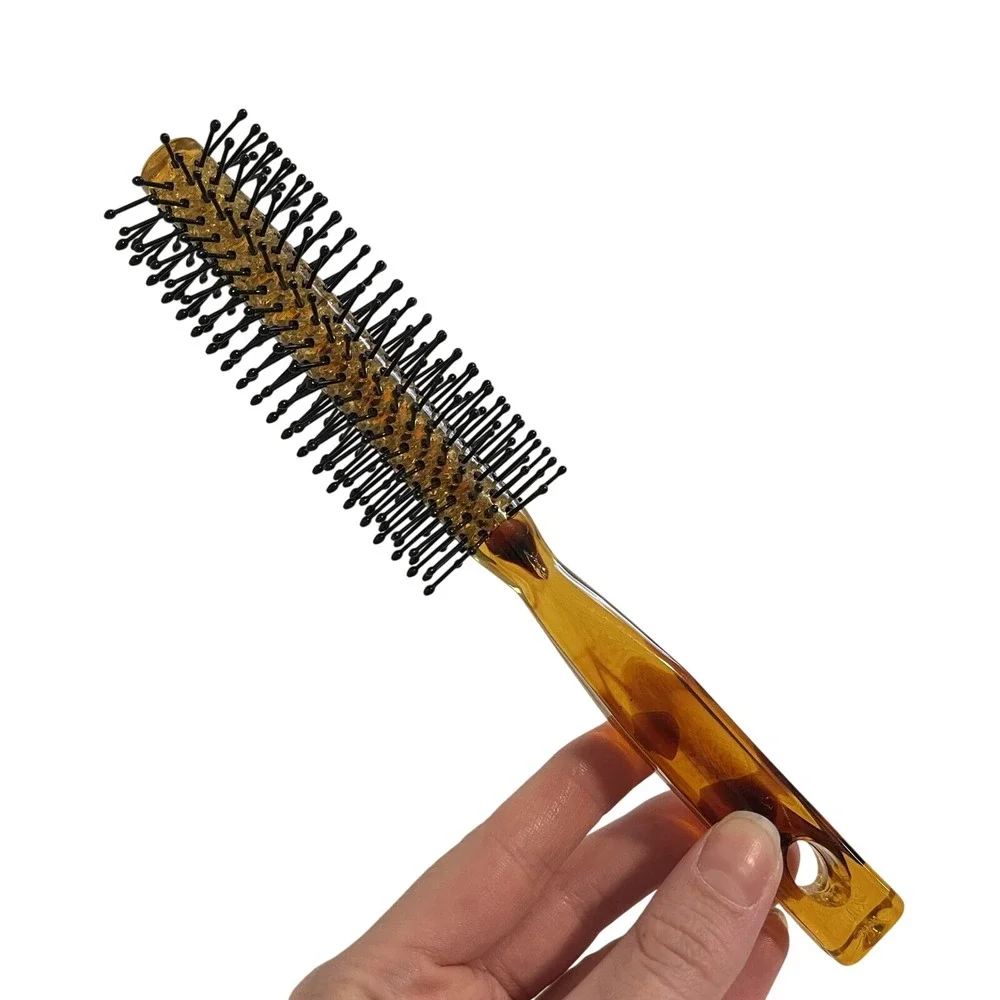 Goody Vintage Blow Styling Brush Round‎ Tip Nylon Bristles In Spiral Pattern