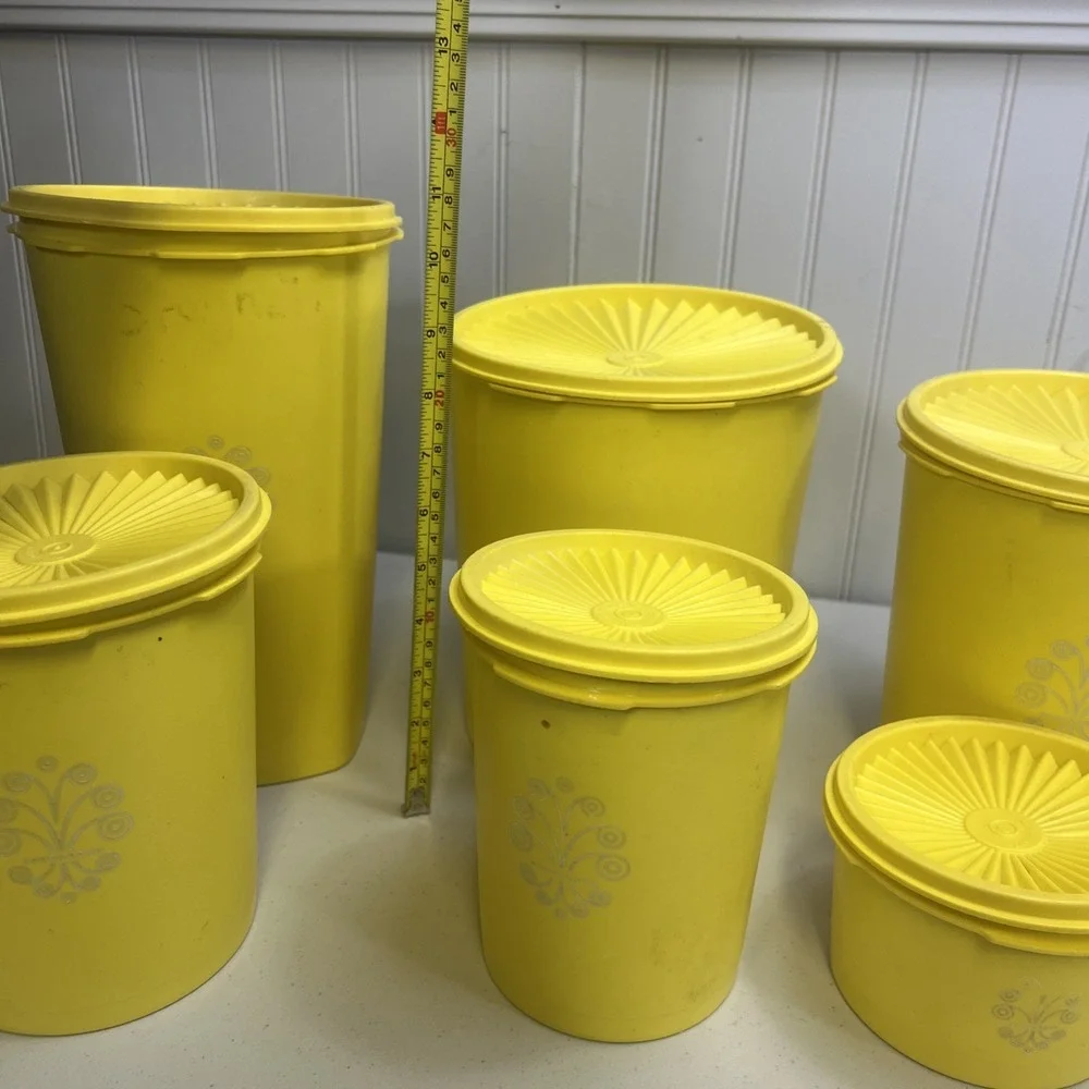 Tupperware collection time yellow