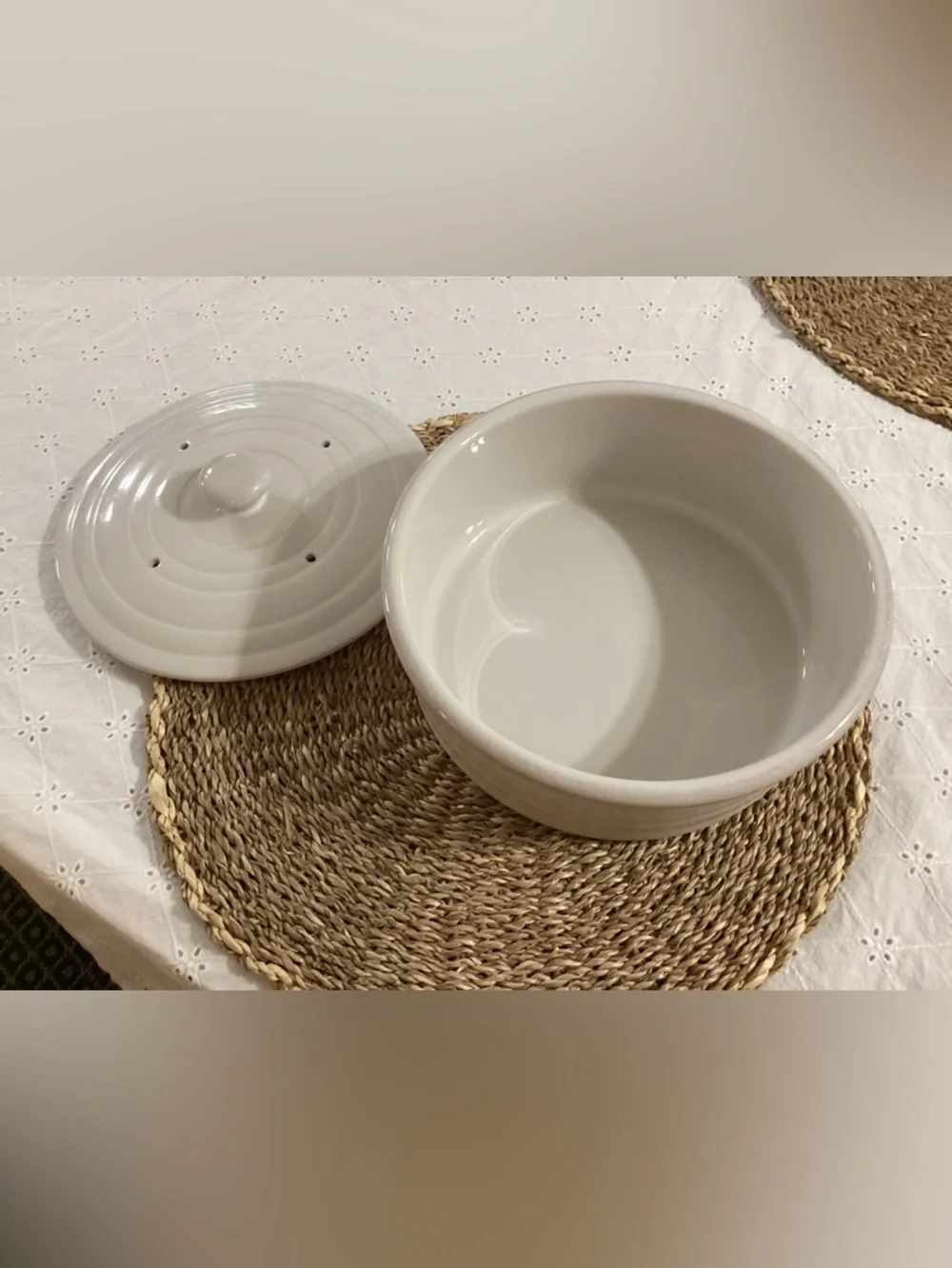 Crate&Barrel cream ceramic