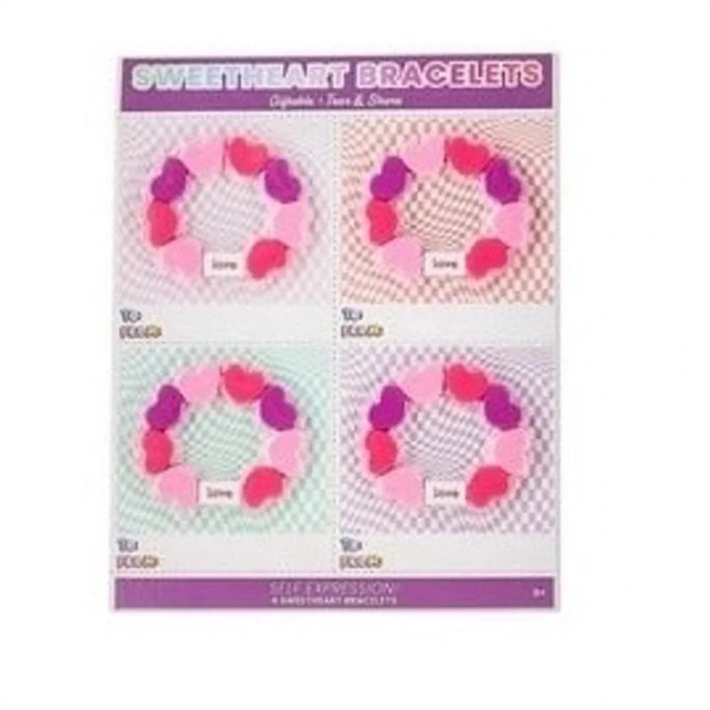 Way To Celebrate Sweetheart Bracelets 4pk Kids Tear & Share Heart‎ Beads