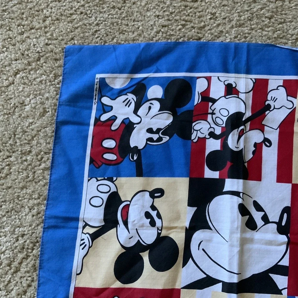 Vintage Walt Disney Woronowicz South River NJ Mickey Mouse Bandana USA RN #16463