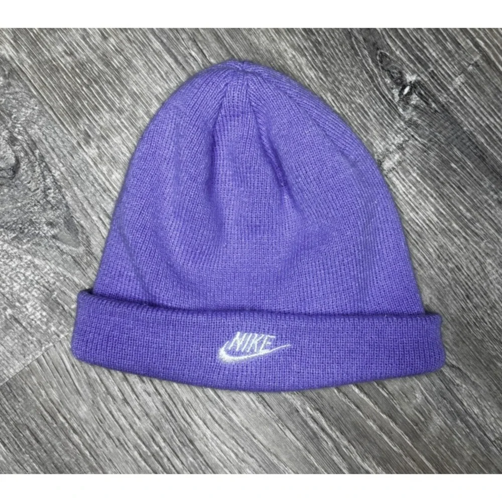 Nike Purple Beanie Hat‎ Baby Toddler Logo Winter Gift