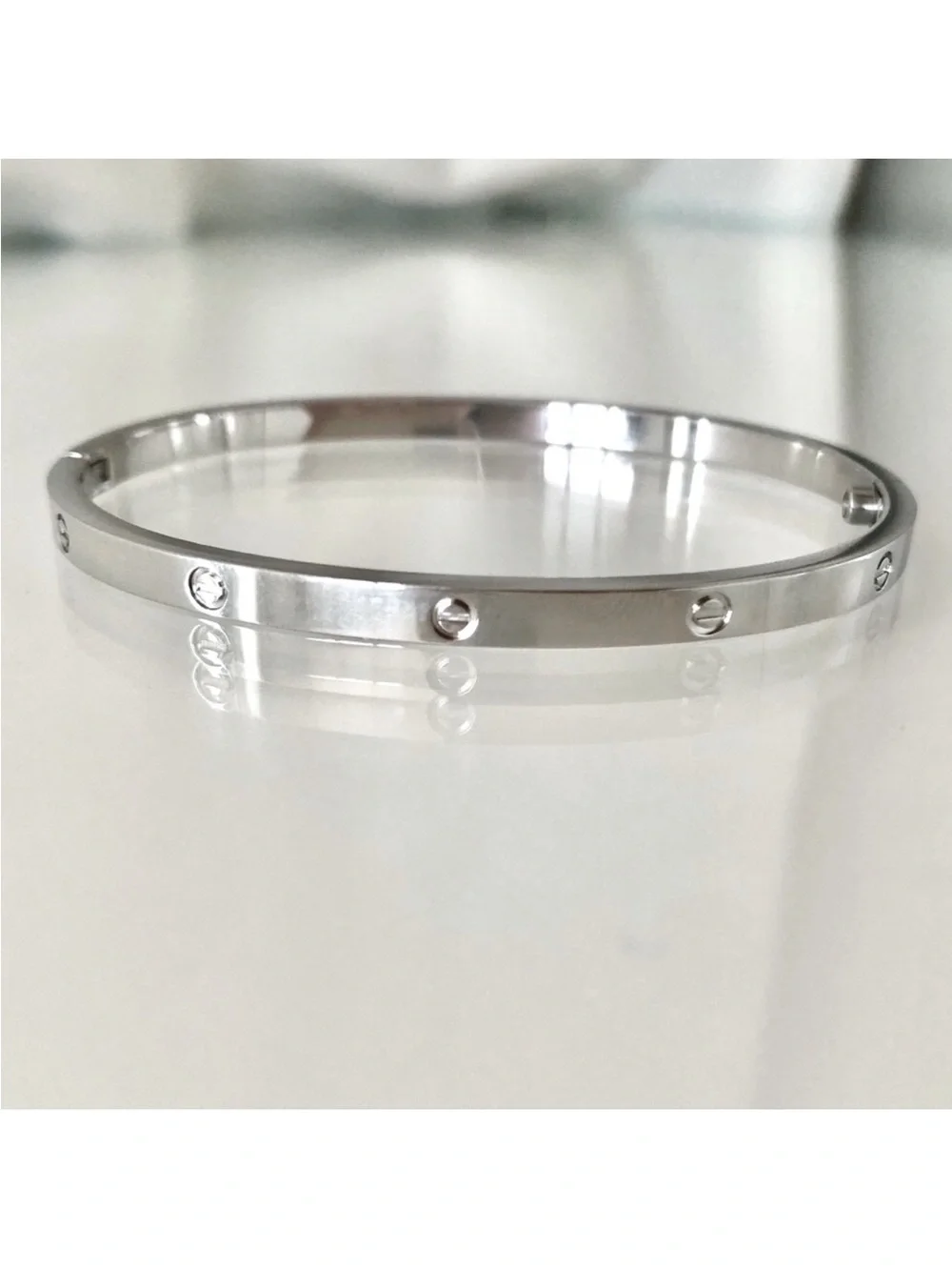 Generic Small Model Screw Bangle Bracelet with Screwdriver in Silver