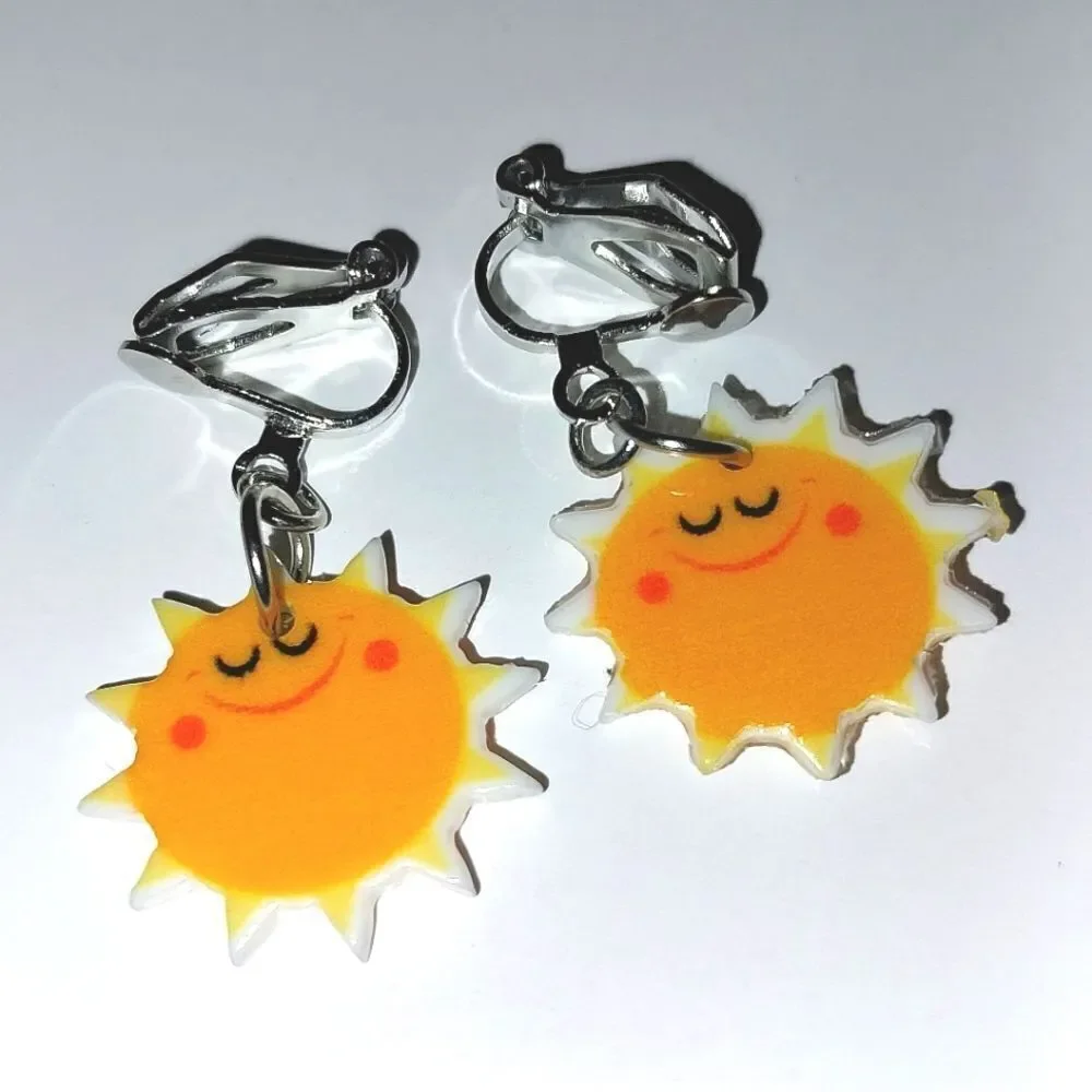 Super cute girls clip-on earrings