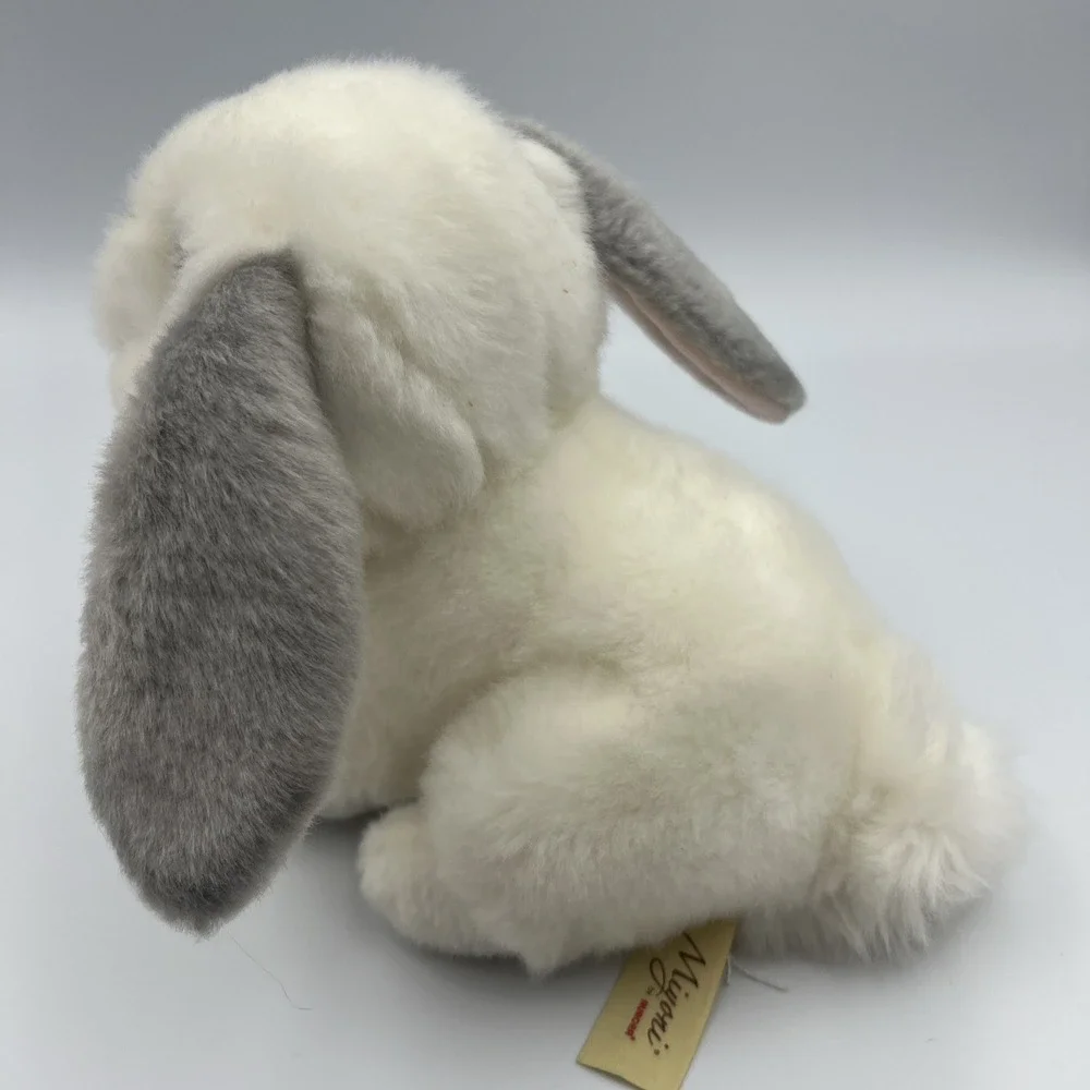 Miyoni by Aurora Lop Bunny Rabbit White/Gray Plush Stuffed Animal‎ Easter