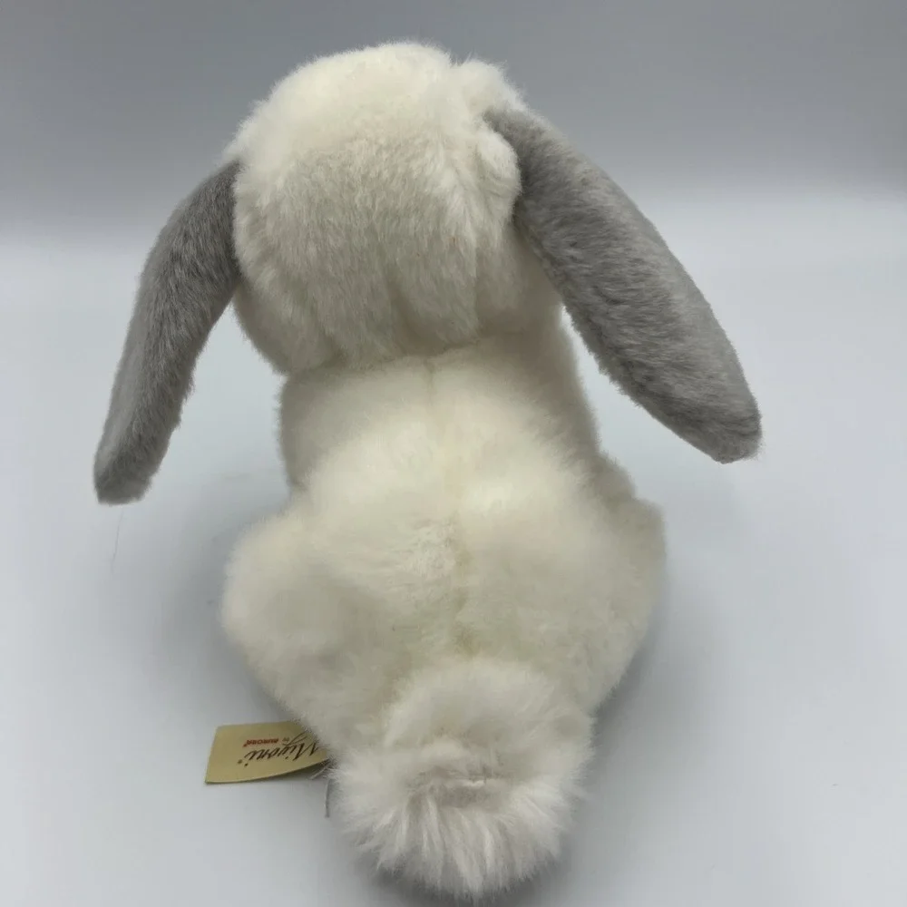 Miyoni by Aurora Lop Bunny Rabbit White/Gray Plush Stuffed Animal‎ Easter