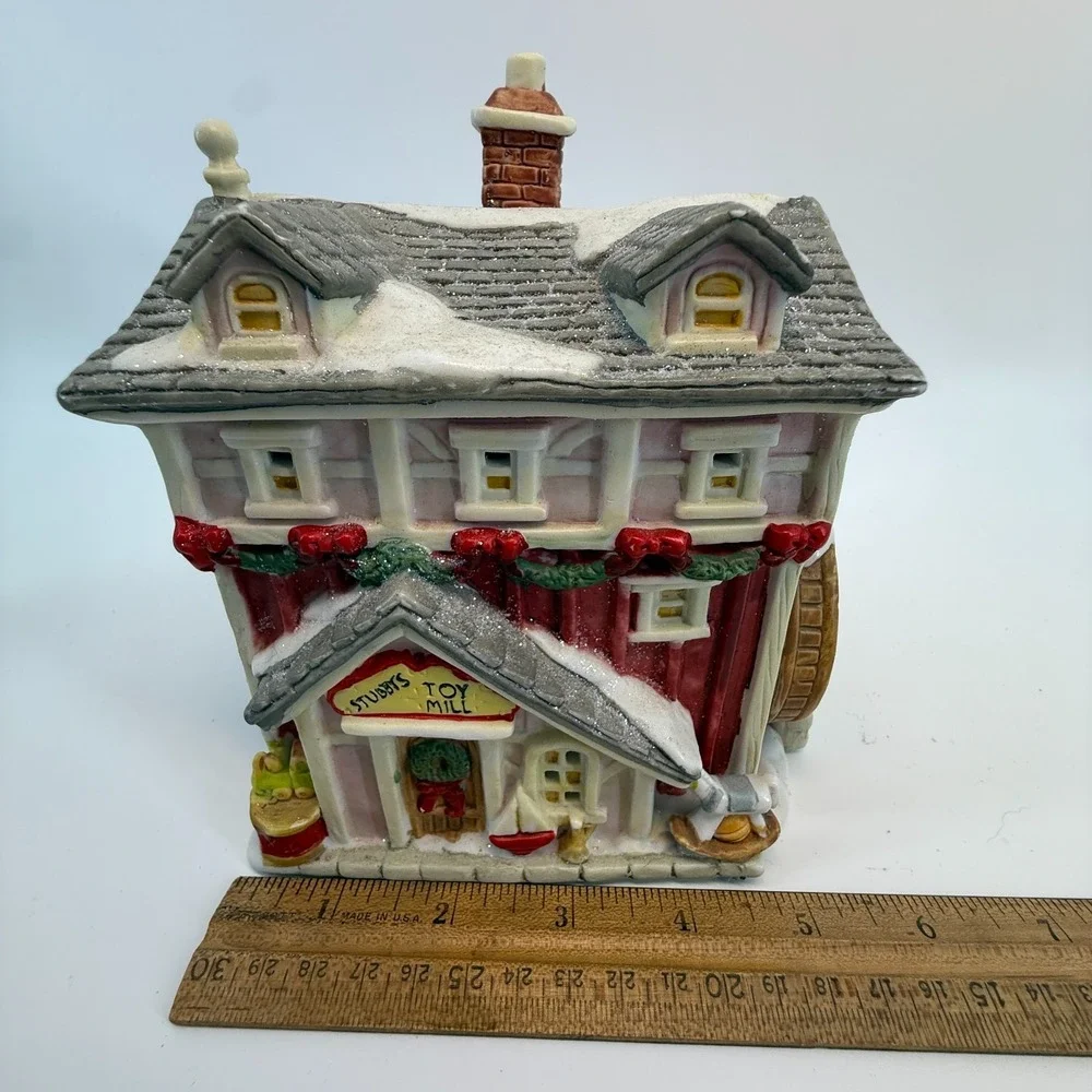 VTG‎ Stubby's Toy Mill Santakin's Village Christmas Village Home Decor Porcelain