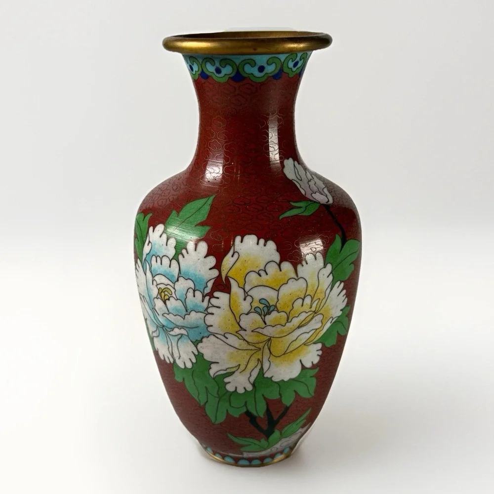 Vintage Chinese‎ Cloisonné Vase 8