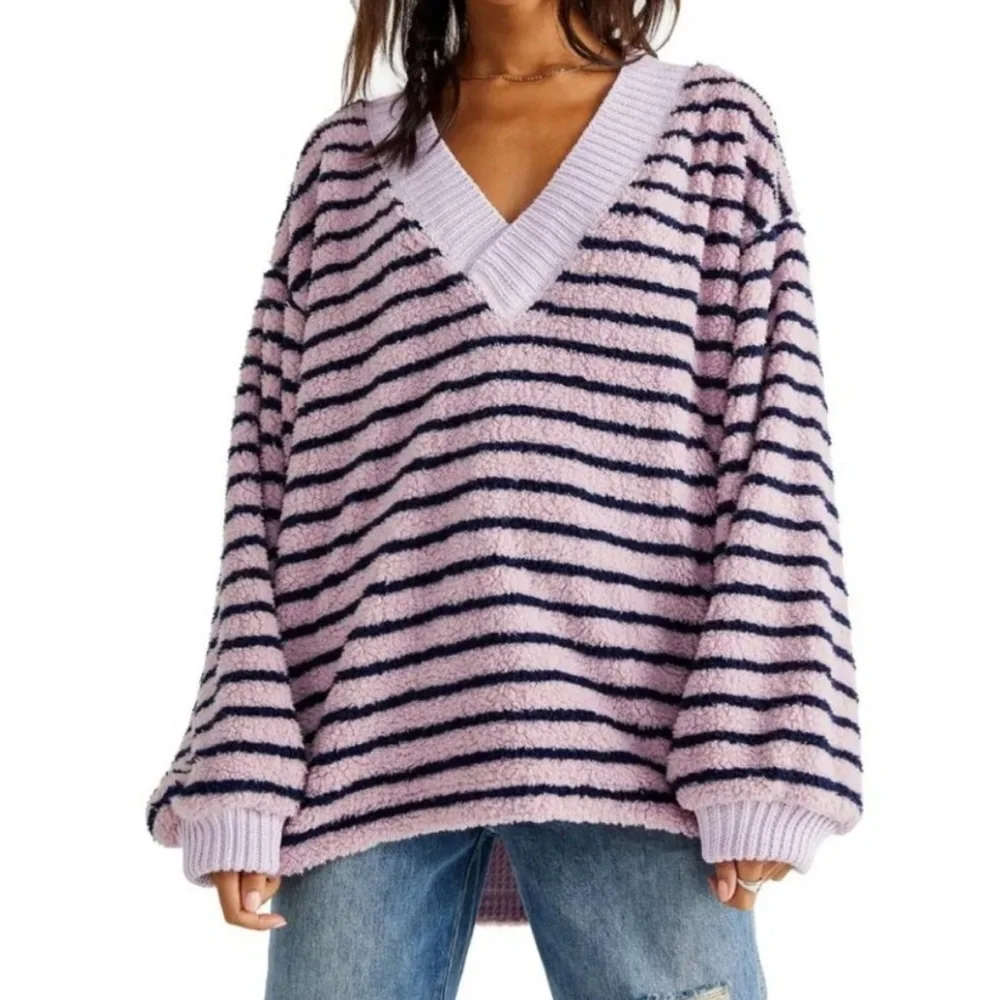 Preloved - Free People Connell Strip‎ Faux Fur Top