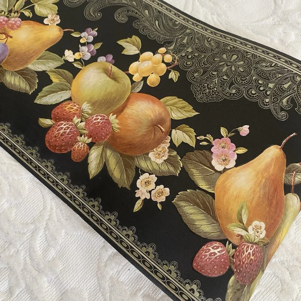 Lot 2 Brewster Fruit Wallpaper Border Pear Strawberry‎ French Country B6627L