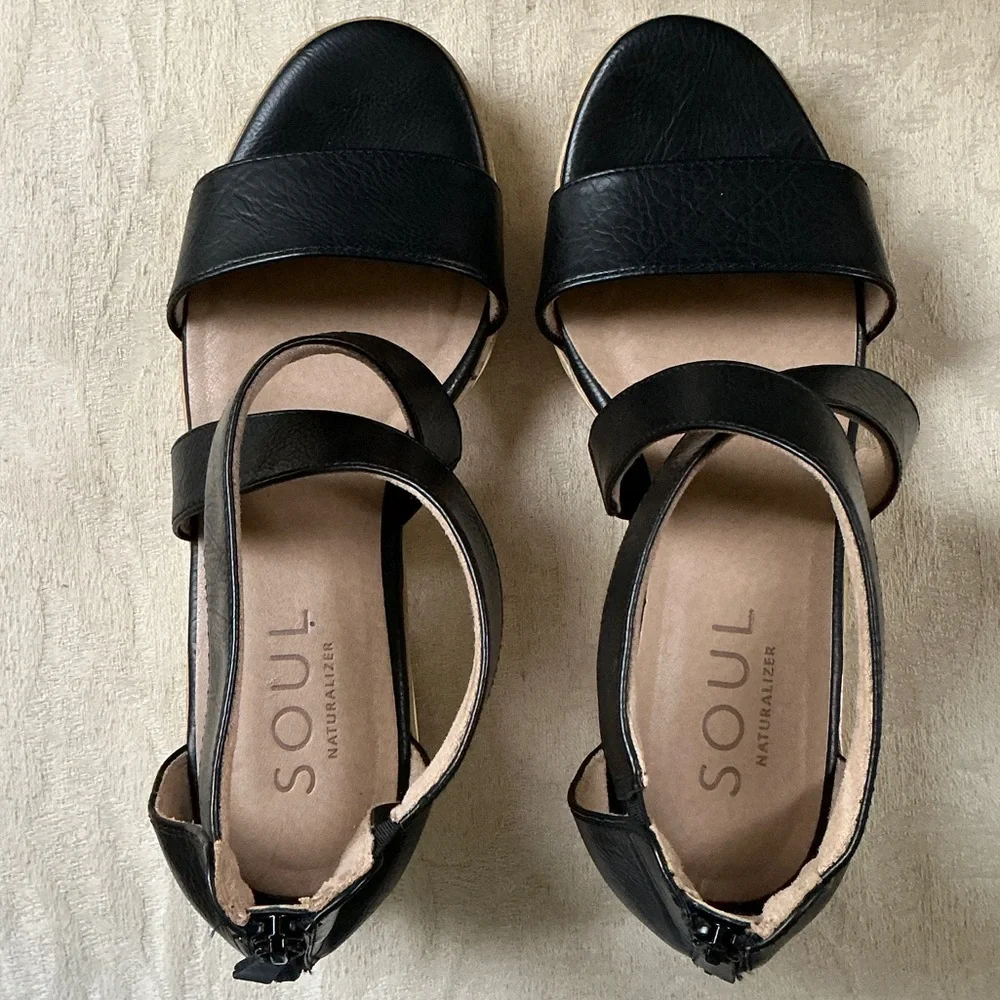 Soul Naturalizer GOODTIMES ANKLE STRAP WEDGE SANDAL SIZE 9.5‎