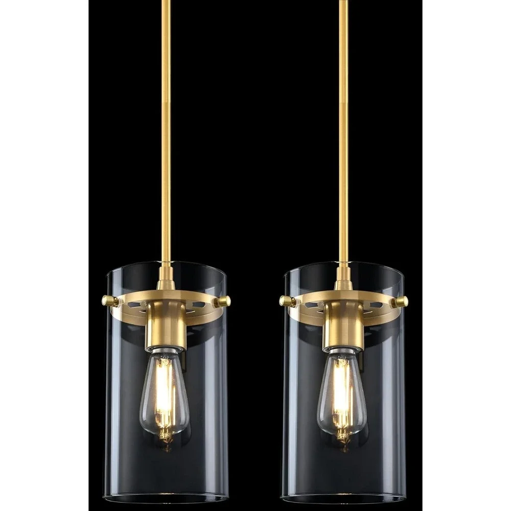 2 Pack Pendant Lighting Brushed Bronze‎ Kitchen Island Hanging Ceiling