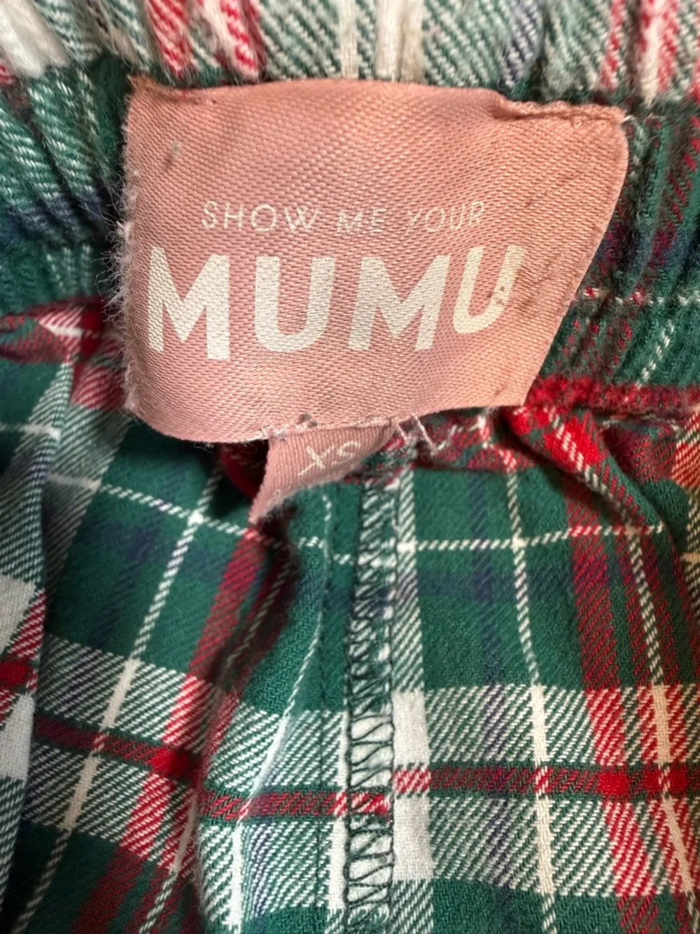 Show Me Your Mumu Holiday Plaid Pajama Set XS Christmas Cozy Lounge Matching Set