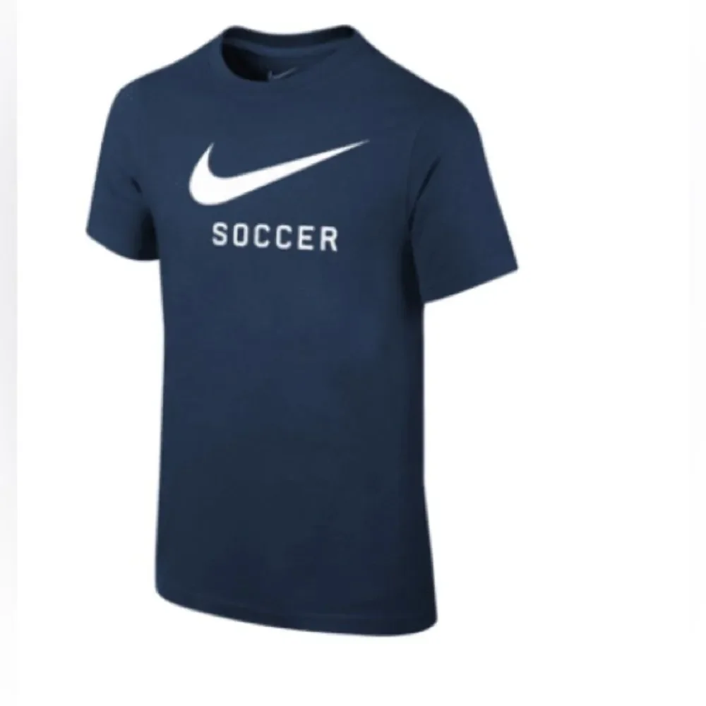 NIKE navy blue swoosh nike soccer T shirt
