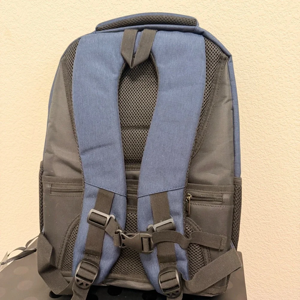 Laptop Backpack‎ USB Charging Port Water Resistant Dark Blue Anti-Theft