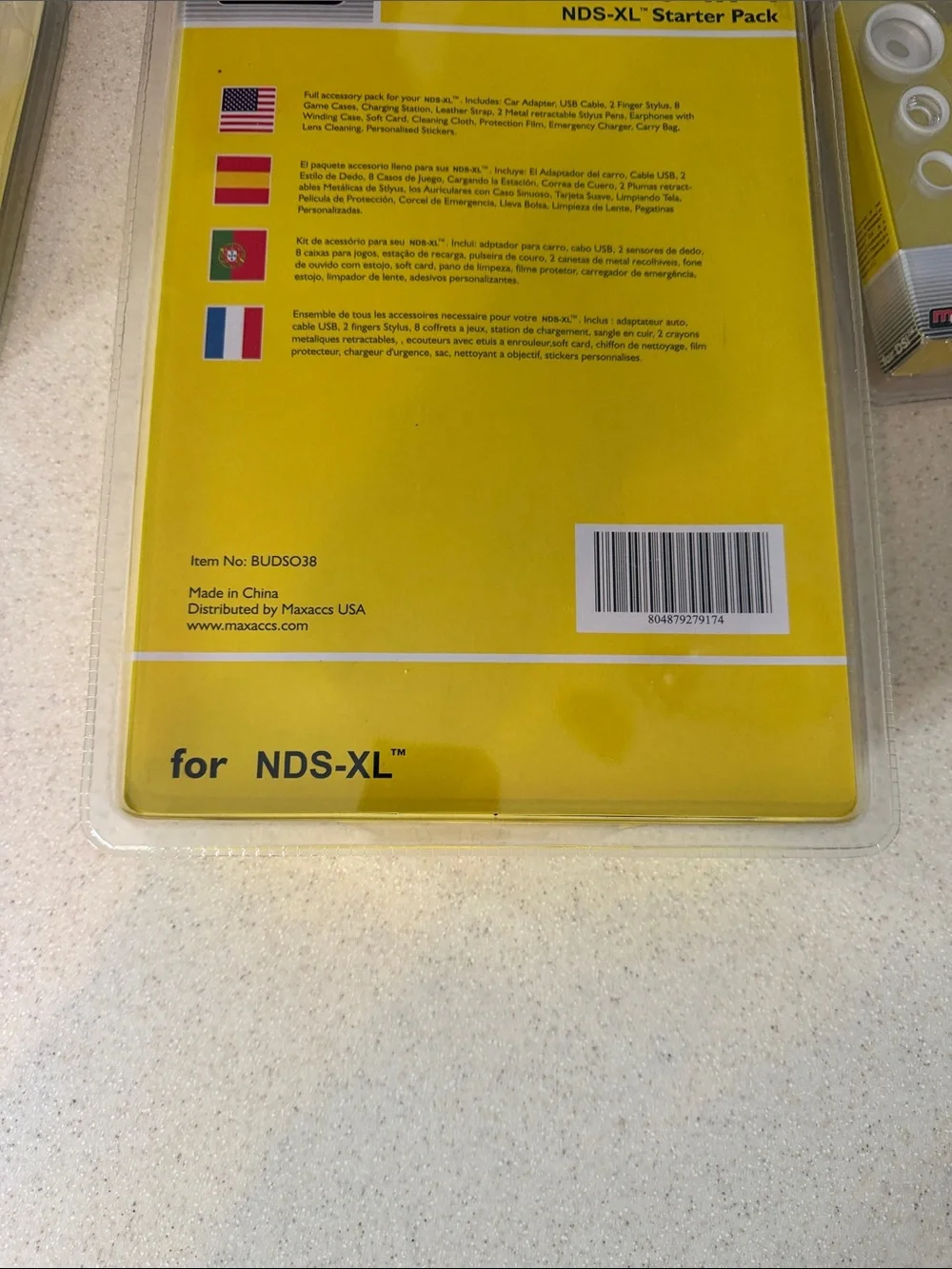 Max accs original packaging