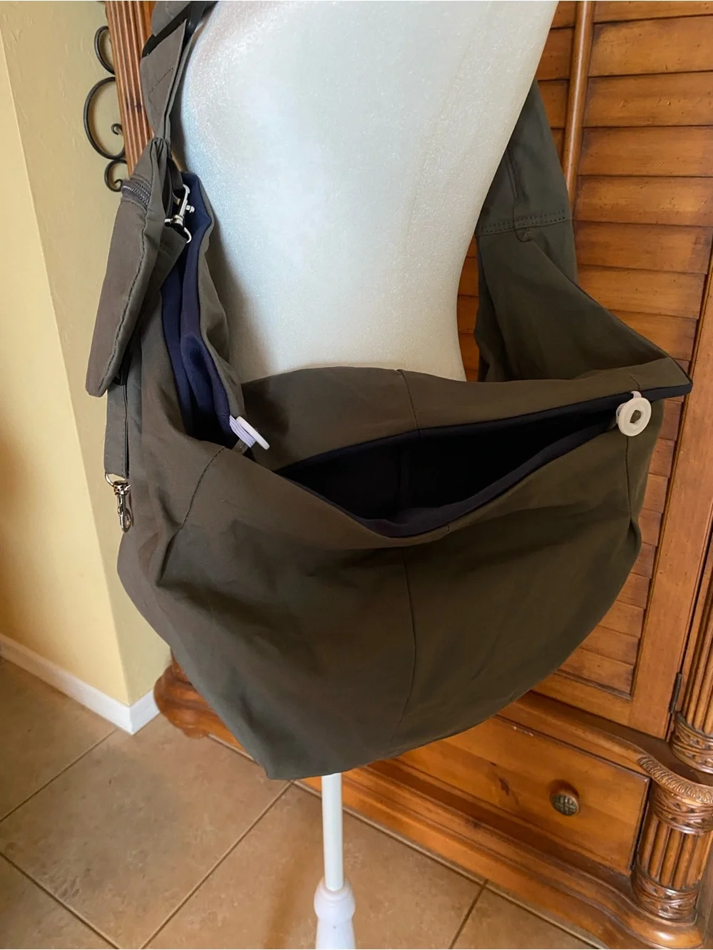 Olivia + Joy Olive Crossbody Sling Bag for Men