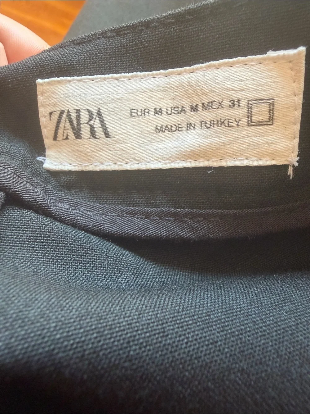 Zara Black Slim Fit Trousers