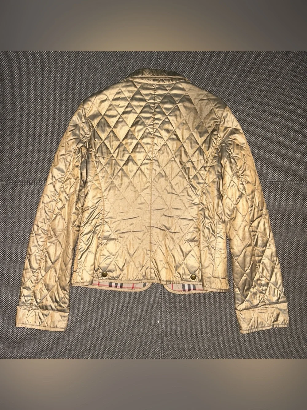 Burberry plaid shiny patch