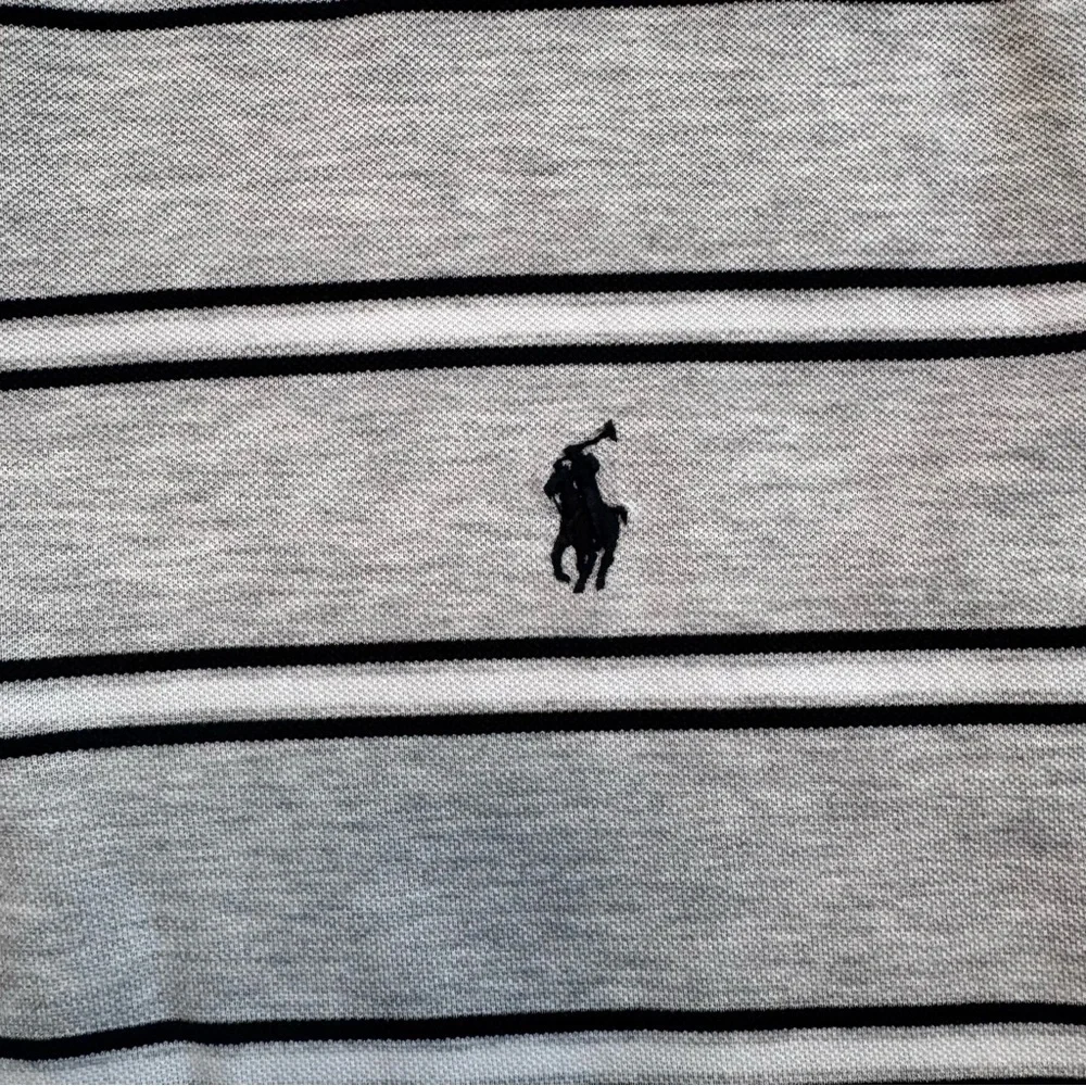 Polo Golf Ralph Lauren Gray Black White Stripe Short Sleeve Polo Shirt Mens XL