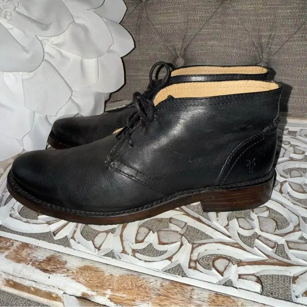 Frye black leather
