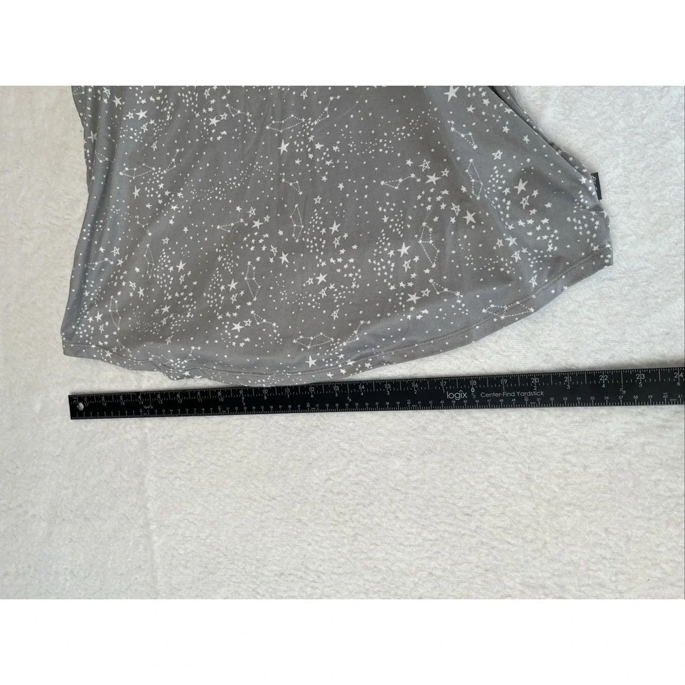Eddie Bauer Pajama Top Women's Large Gray Star