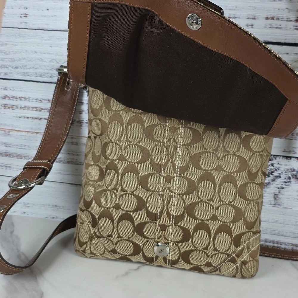 RARE COACH SOHO VINTAGE MESSENGER SHOULDER CROSSBODY BAG #10082 TAN BROWN SIGNAT
