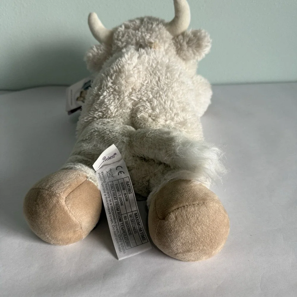 Warmies White Buffalo Plush Heatable Lavender Scented Stuffed Animal NWT