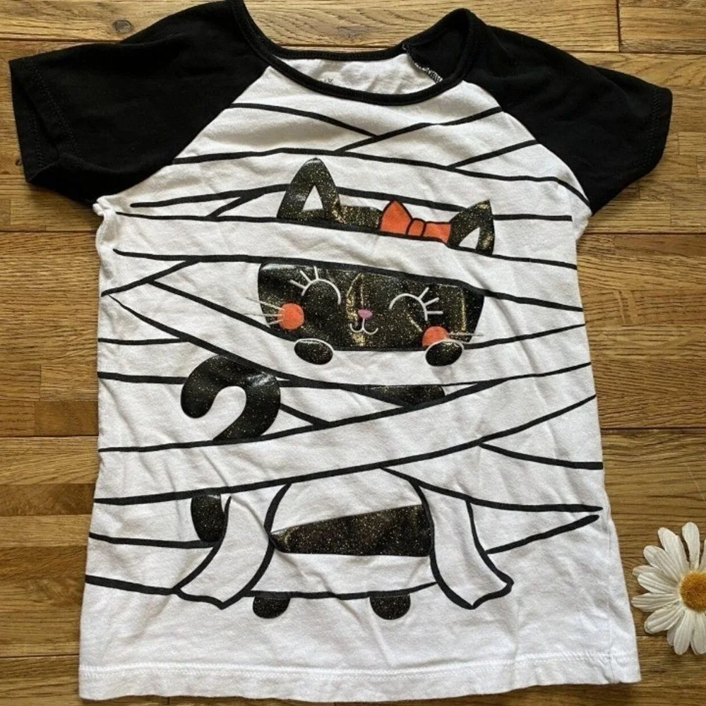 Toddler Girl Halloween Short Sleeve Raglan Tee Size 5t‎