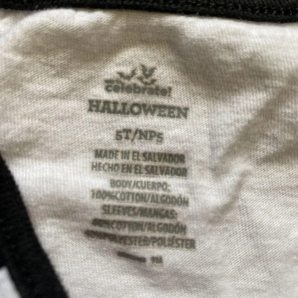 Toddler Girl Halloween Short Sleeve Raglan Tee Size 5t‎