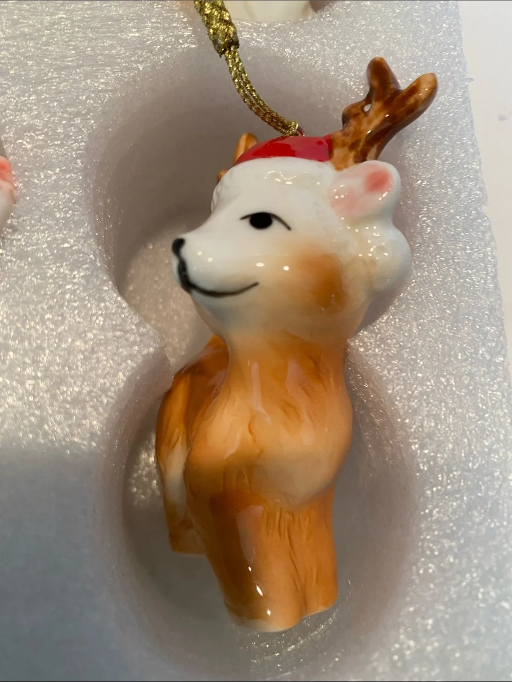 NIB Hand-Painted Ceramic Animal Ornaments for your tree