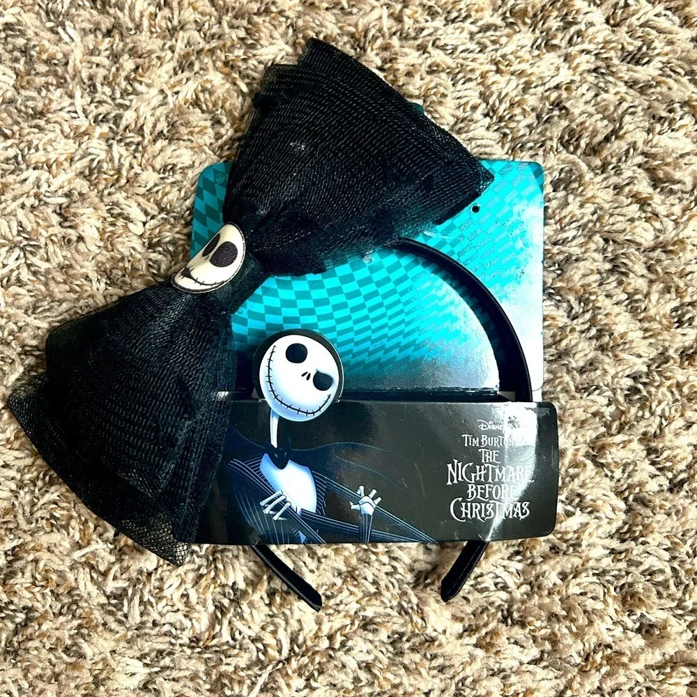Disney The Nightmare Before Christmas Jack Skellington Bow Headband – NIP