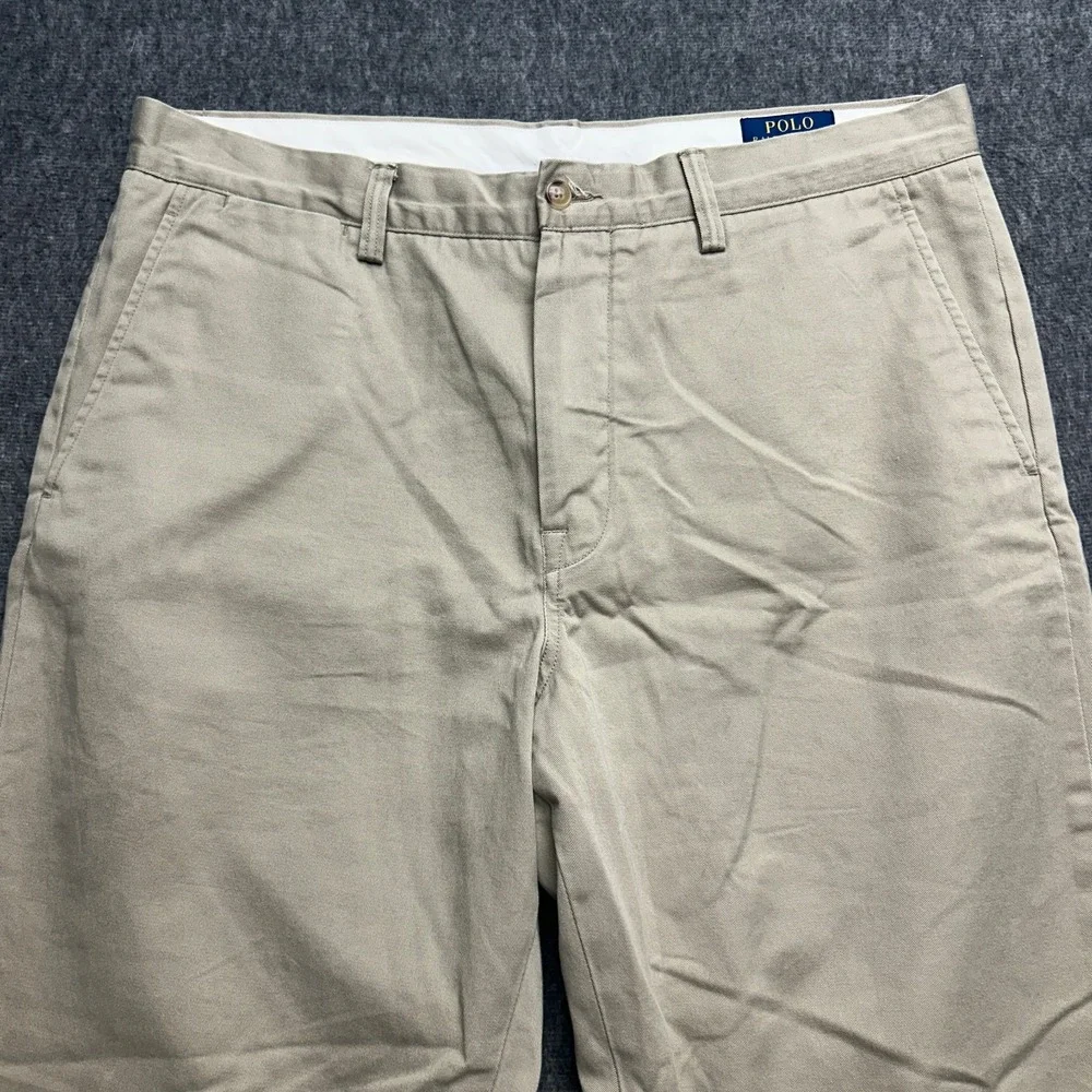 Polo Ralph Lauren The Polo Chino Pants Mens 35x30 Beige Cotton Twill Classic Fit