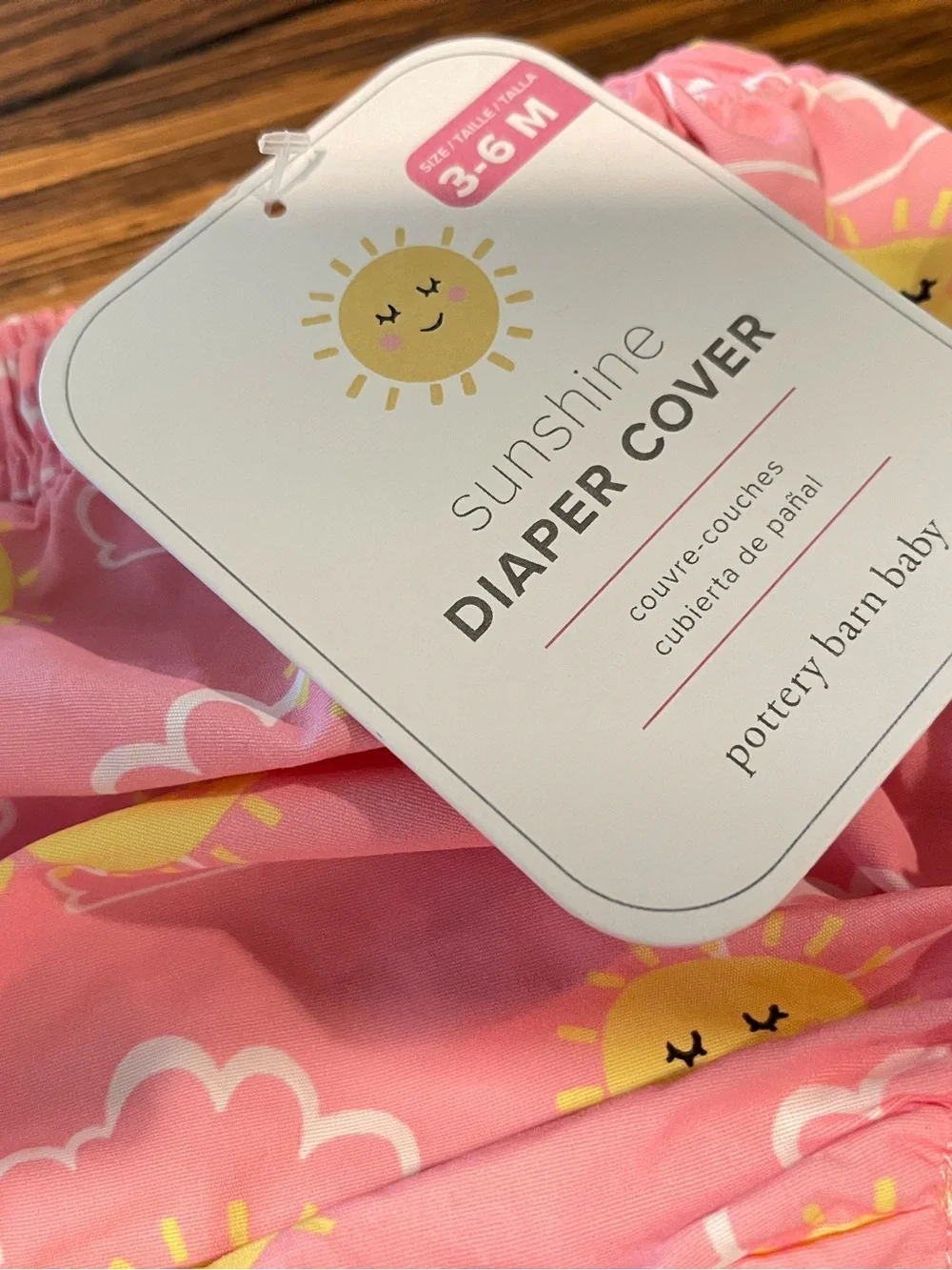 Pottery Barn Kids Pink Sunshine Print Diaper Cover