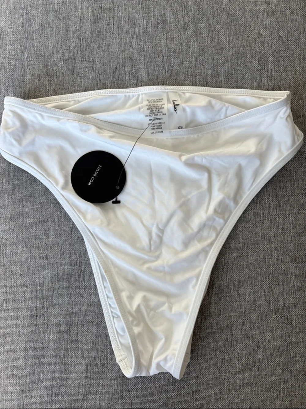 Lulu's White High-Waist Bikini Bottom