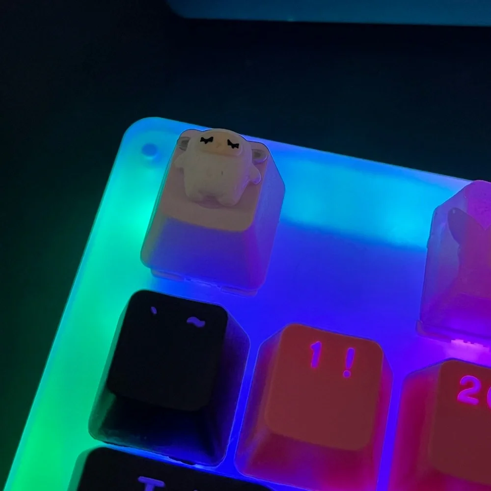 Cute White Sheep Artisan Keycap, for OEM Switches