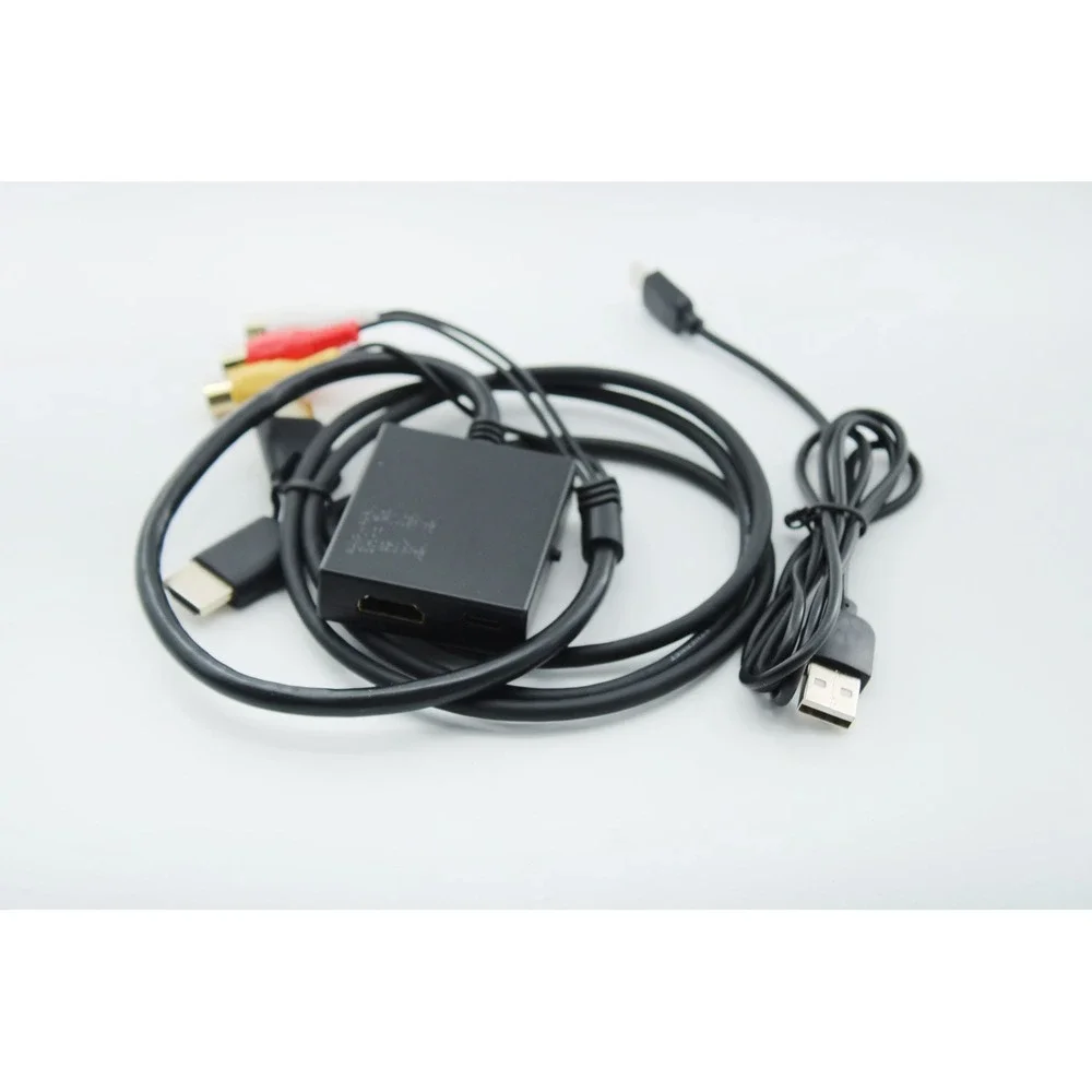 Uzifhdhi RCA to HDMI Converter AV to HDMI Adapter for PS2 VHS VCR Blu-Ray DVD
