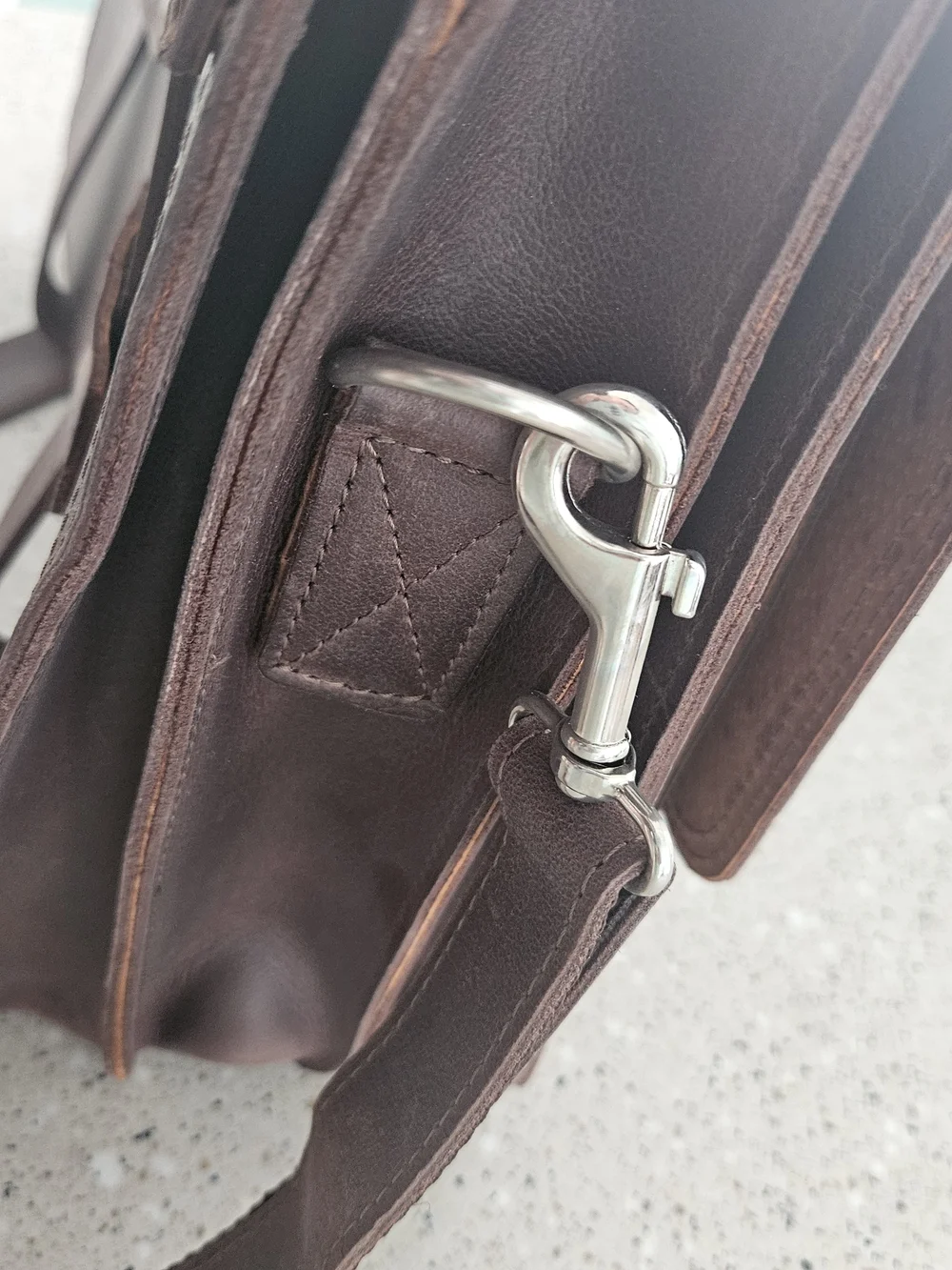 NEW Men's Brown Genuine Leather Messenger Bag Work Briefcase Distressed Style