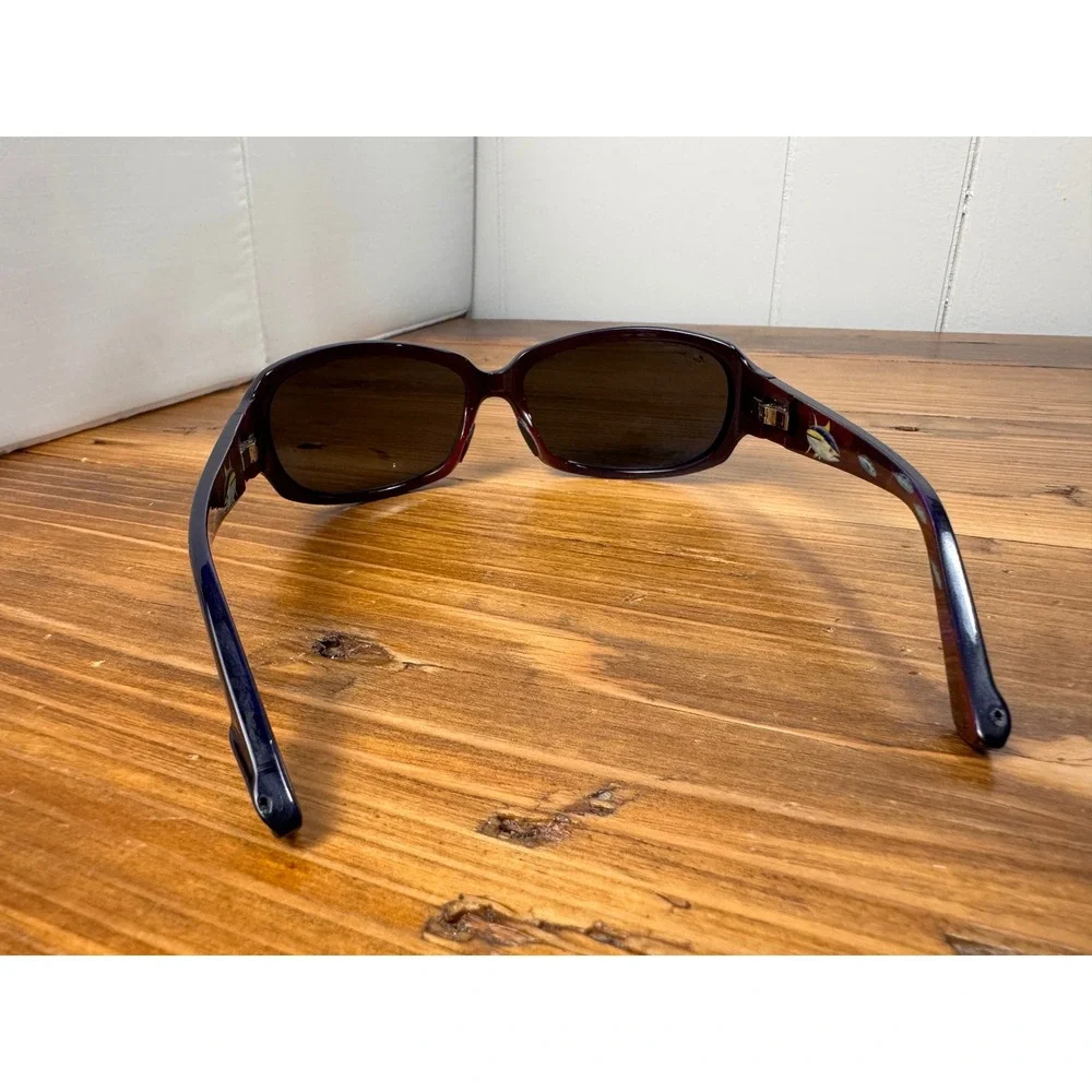 Maui Jim MJ-234-03‎ Yellowfin Polarized Sunglasses Dark Navy Unisex Wrap Sport