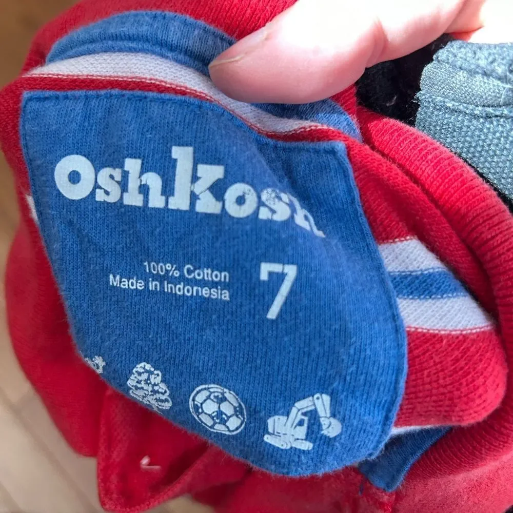 Boys Y2K OshKosh Striped Polo Shirt