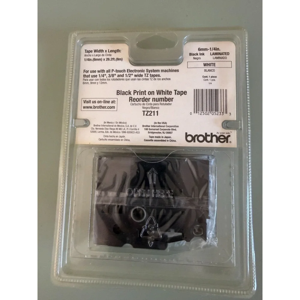 Vintage Sealed Brother Genuine Black on White 1/4