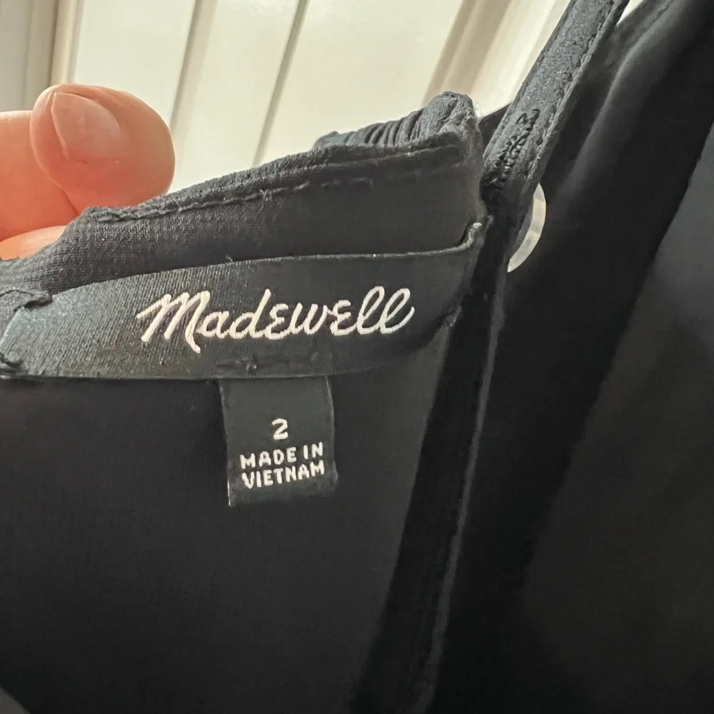 Madewell Thistle Cami Jumpsuit | True Black | Size 2
