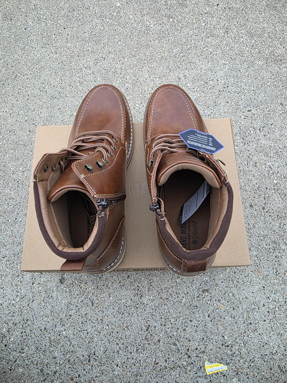 Steve Madden Leather Casual Boots Men Size 12